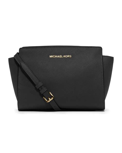 michael kors selma messenger black white|Michael michael kors medium selma messenger .